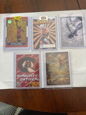 5 card custom basketball lot